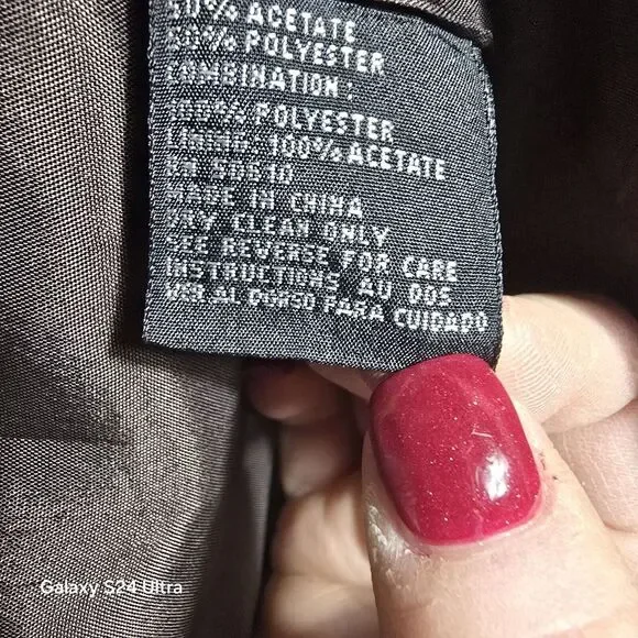 Kasper for A.S.L. Women's Brown Double Breasted Blazer Leopard Trim Size 6 - Picture 6 of 10